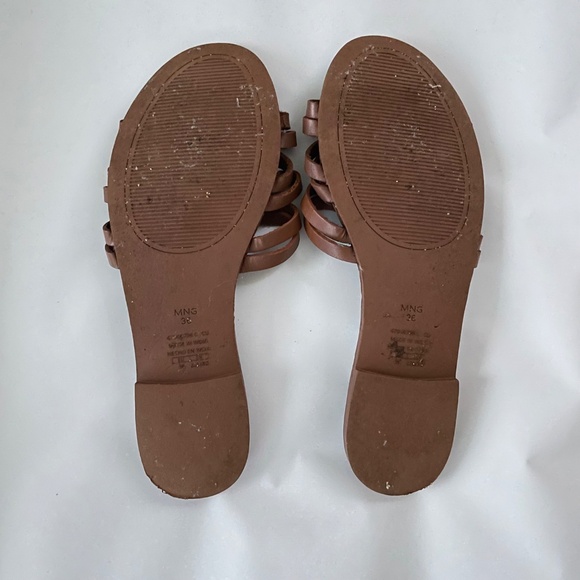 Mango Leather Cross Sandals - Picture 3 of 5